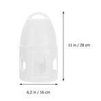 Hanging Water Bottle White Plastic Automatic Feeder for Pets 1Pc