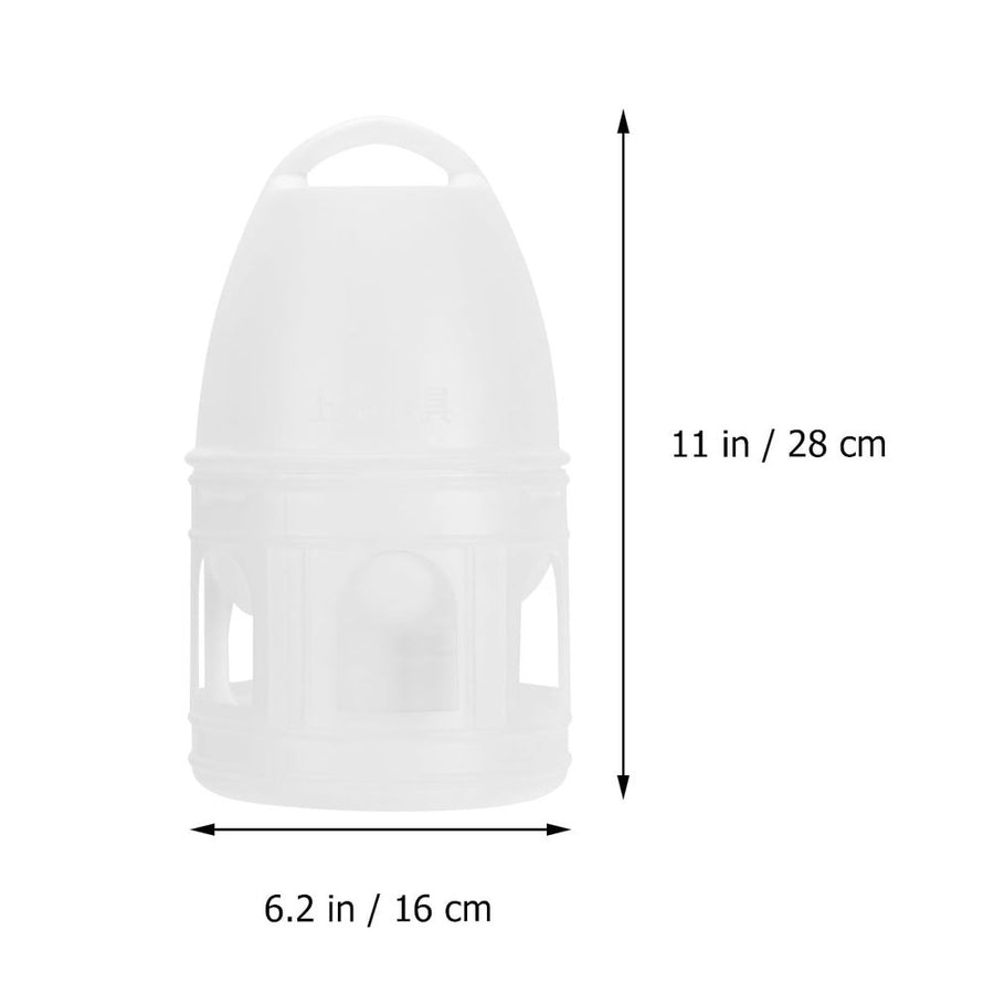 Hanging Water Bottle White Plastic Automatic Feeder for Pets 1Pc