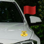 Black Suction Cup Flagpole Holder Durable Outdoor Flag Mount for Car House Motorcycle
