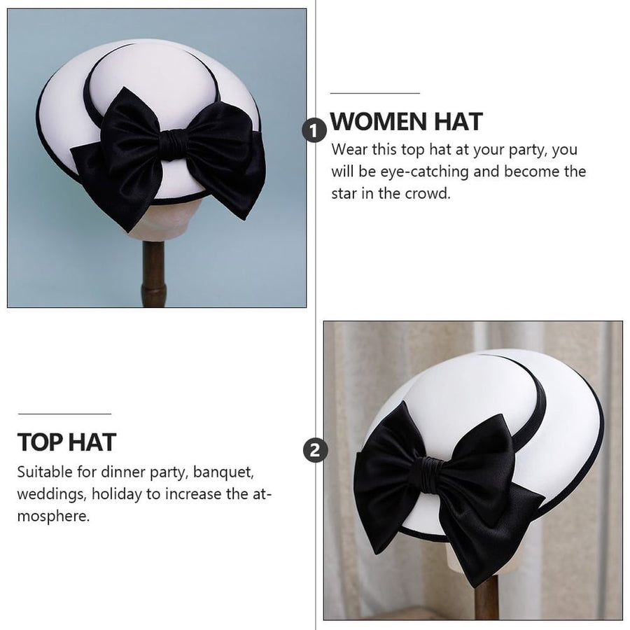 Retro White French Hat for Party Use Chic and Beautiful Accessory