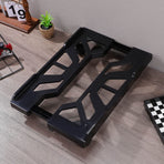 Black Pc Tower Stand with Casters, Adjustable Size ABS Computer Stand