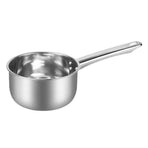 Long Handle Stainless Steel Ladle for Kitchen Pot and Soup Serving in Plated Silver Finish