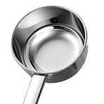 Long Handle Stainless Steel Ladle for Kitchen Pot and Soup Serving in Plated Silver Finish