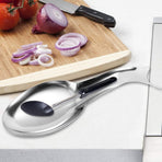 Spoon Organizer Rack Plated Silver Stainless Steel for Ladles and Utensils 1Pc