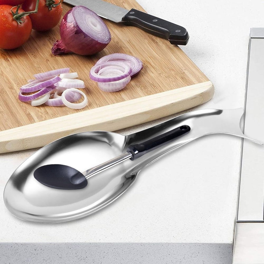 Spoon Organizer Rack Plated Silver Stainless Steel for Ladles and Utensils 1Pc