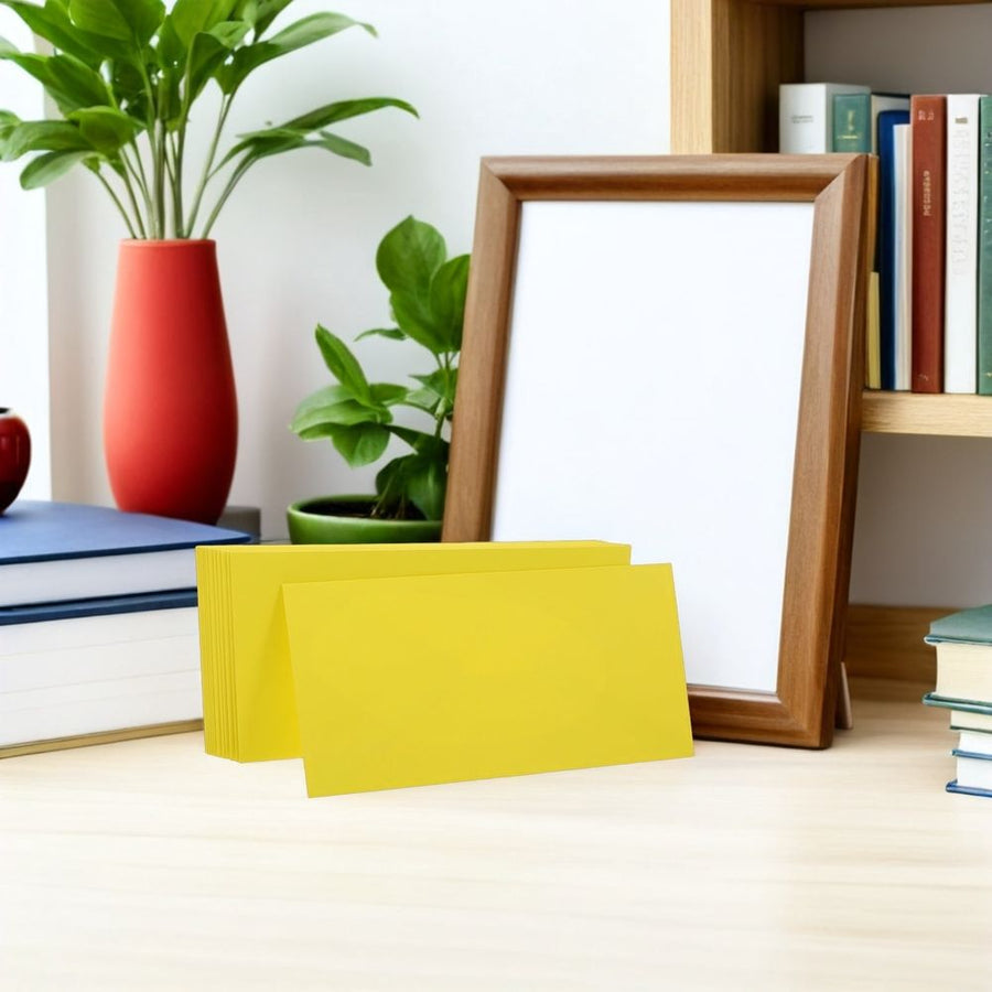 50Pcs Blank Yellow Envelopes Self Adhesive for Business and Party Use
