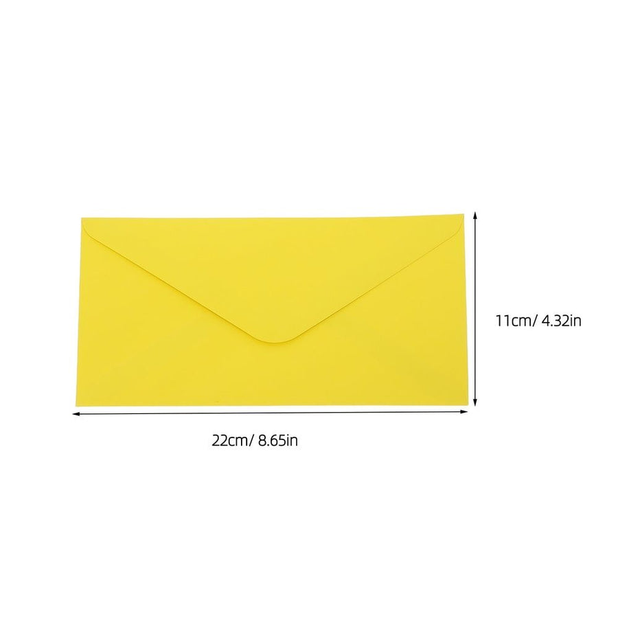 50Pcs Blank Yellow Envelopes Self Adhesive for Business and Party Use