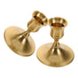 Elegant Brass Taper Candle Holders Golden Wedding Centerpiece Decor 2Pcs