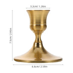 Elegant Brass Taper Candle Holders Golden Wedding Centerpiece Decor 2Pcs