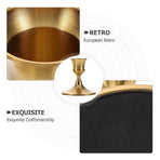 Elegant Brass Taper Candle Holders Golden Wedding Centerpiece Decor 2Pcs
