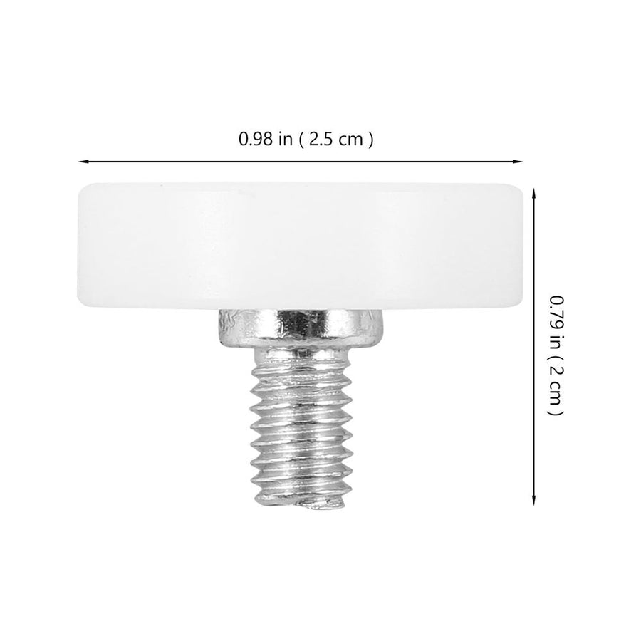 10Pcs White Drawer Wheels Replacement Furniture Casters Smooth Noiseless Sliding