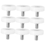 10Pcs White Drawer Wheels Replacement Furniture Casters Smooth Noiseless Sliding