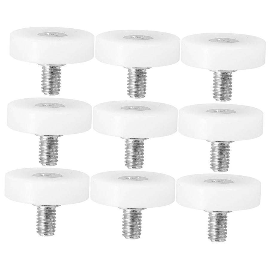 10Pcs White Drawer Wheels Replacement Furniture Casters Smooth Noiseless Sliding