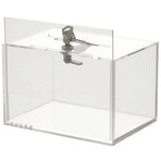 Clear Donation Box with Lock Acrylic Transparent Suggestion Box for Fundraising and Voting Use