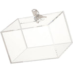 Clear Donation Box with Lock Acrylic Transparent Suggestion Box for Fundraising and Voting Use