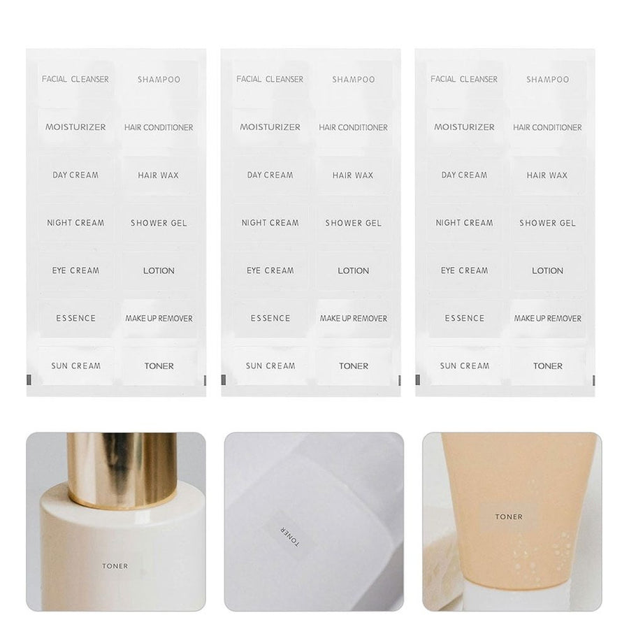 Clear Stickers for Travel Bottles, Perfect for Shampoo, Conditioner, and Cosmetic Labeling