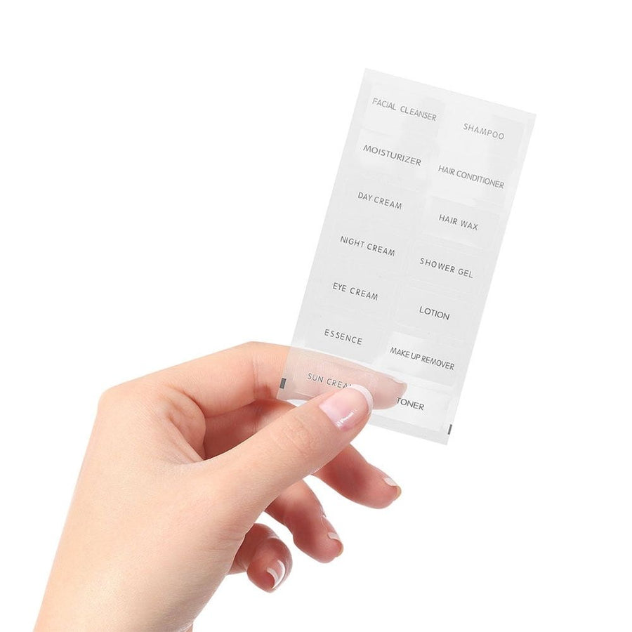 Clear Stickers for Travel Bottles, Perfect for Shampoo, Conditioner, and Cosmetic Labeling