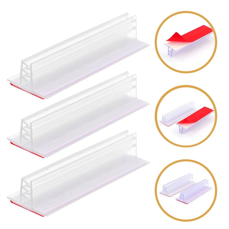 15Pcs Self Adhesive Sign Holder Stand Transparent PVC Display for Counter and Poster Boards