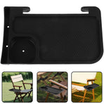 Recliner Beverage Tray Black ABS Plastic for Outdoor and Patio