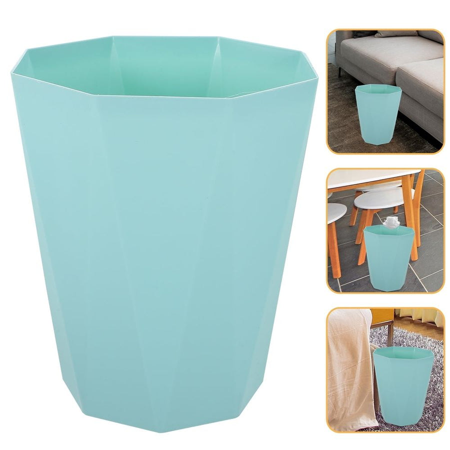 Home Rubbish Bin Green Plastic Waste Bucket Ideal for Bathroom Bedroom Kitchen