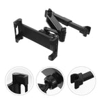 Car Headrest Phone Holder Backseat Mount Adjustable Black Tablet Stand