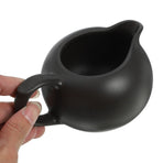 Black Ceramic Creamer with Handle and Unique Spout for Home Use, Keeps Table Neat and Tidy