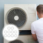 Decorative Covers Waterproof Dust-Proof White Plastic for Air Conditioner 10Pcs