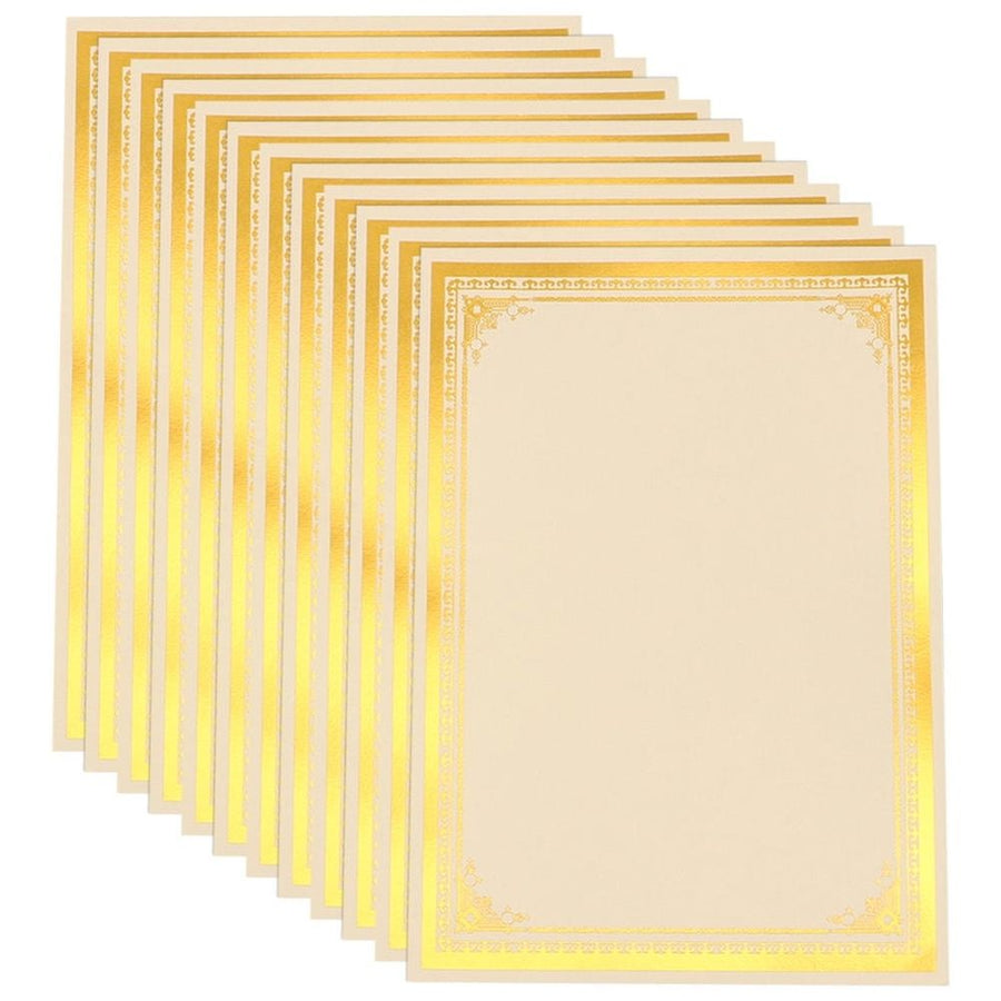 Blank Certificate Paper for Award Printing Golden Color Writable Paper for Diplomas