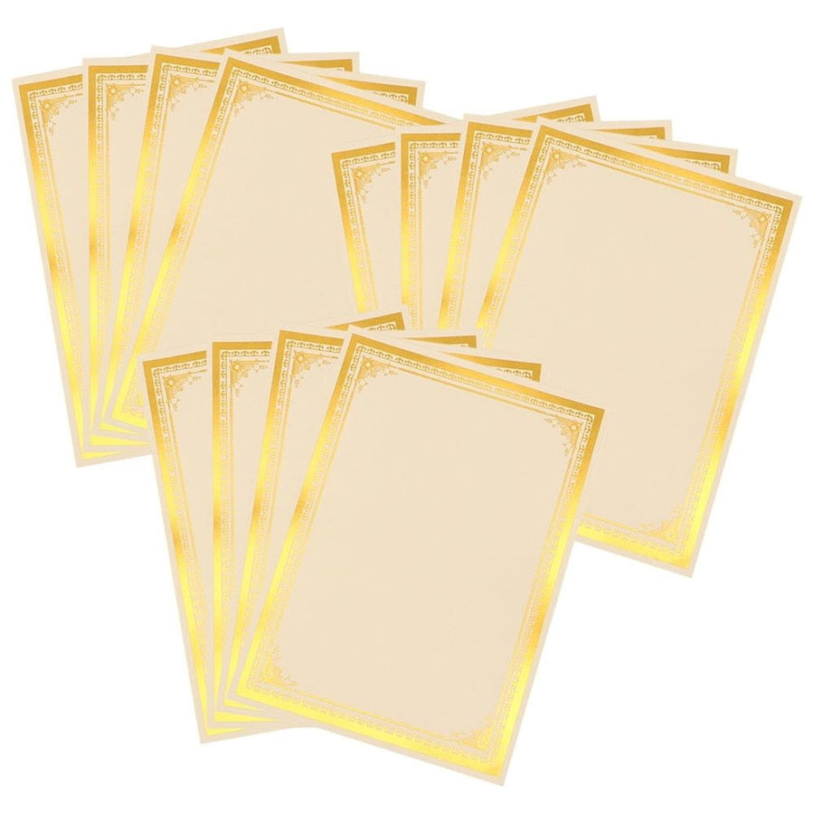 Blank Certificate Paper for Award Printing Golden Color Writable Paper for Diplomas