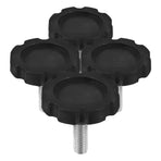 4-Pack Outdoor Patio Umbrella Tightening Screws with Sturdy Black Knobs for Secure Fit and Easy Adjustment