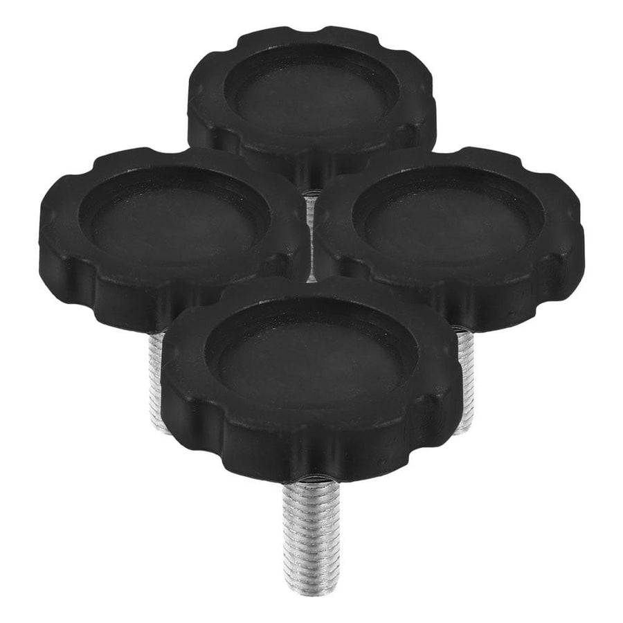 4-Pack Outdoor Patio Umbrella Tightening Screws with Sturdy Black Knobs for Secure Fit and Easy Adjustment