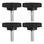 4-Pack Outdoor Patio Umbrella Tightening Screws with Sturdy Black Knobs for Secure Fit and Easy Adjustment