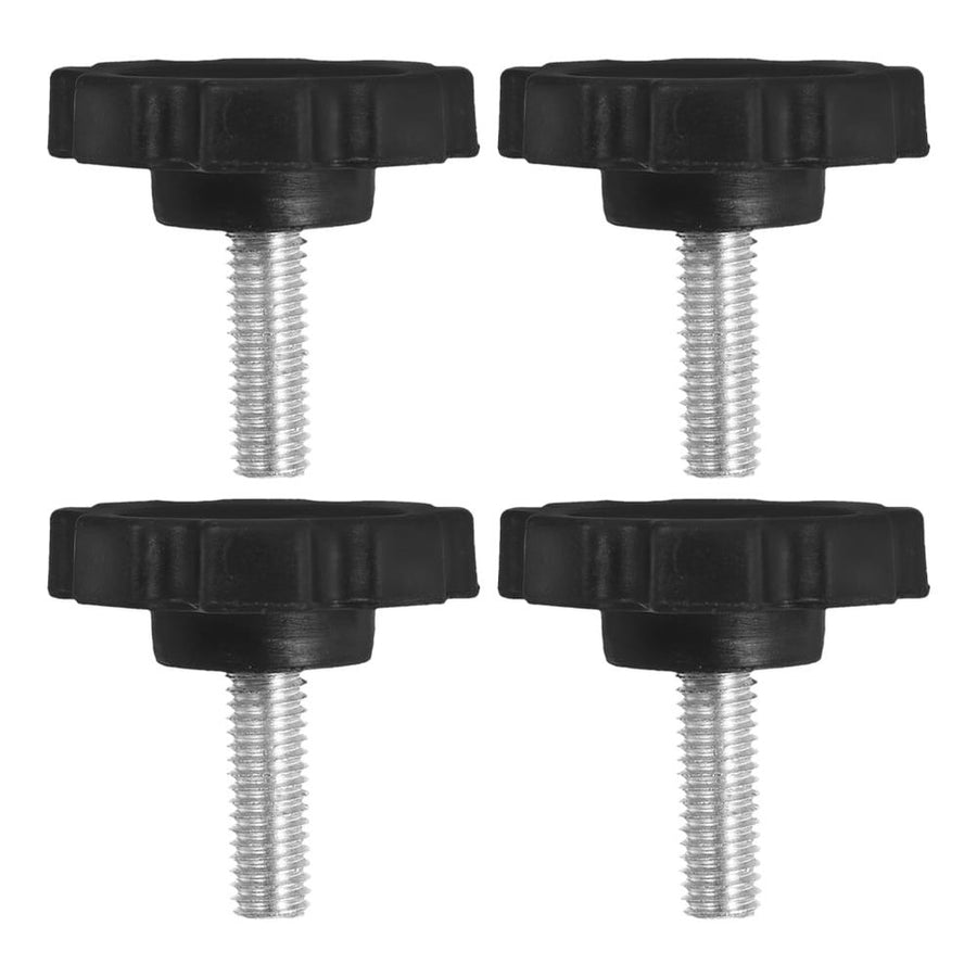 4-Pack Outdoor Patio Umbrella Tightening Screws with Sturdy Black Knobs for Secure Fit and Easy Adjustment