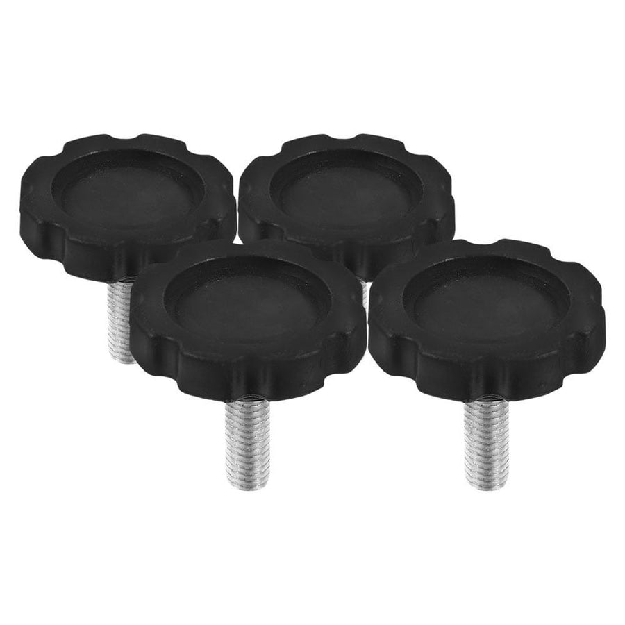 4-Pack Outdoor Patio Umbrella Tightening Screws with Sturdy Black Knobs for Secure Fit and Easy Adjustment