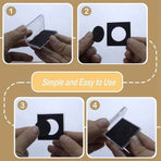Coin capsule box set of 50 pieces, 5x5cm transparent plastic coin holder with black pad, used for collecting coins