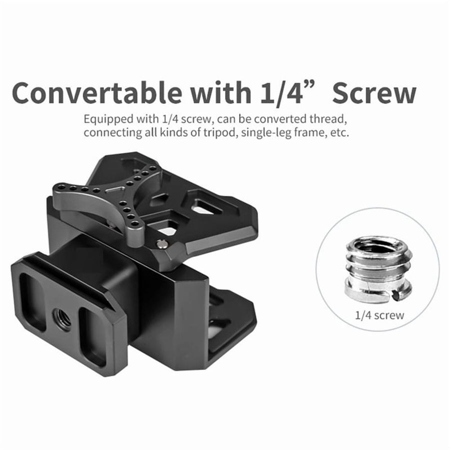 2X professional saddle clamp adapter tripod bracket sunshade clamp outdoor bracket can adapt to 3/8-inch thread