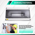 HT series junction box 18WAY IP65 waterproof distribution box outdoor ABS electrical with circuit breaker locking plate