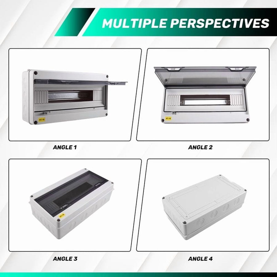 HT series junction box 18WAY IP65 waterproof distribution box outdoor ABS electrical with circuit breaker locking plate