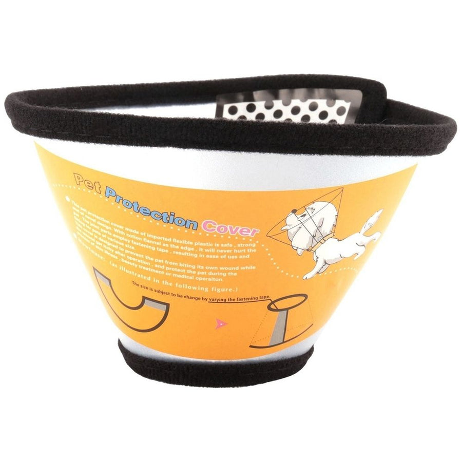 3X Elizabethan Dog Cat Pet Wound Healing Cone E- Collar White with Black