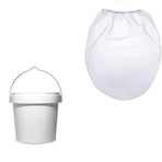 10-Pack Fine Mesh Strainer Bags-Fits 5 Gallon Buckets with Stretchable Drawstring, Nylon Filter for Liquids & Garden Use