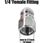 8X Sewer Jetter Nozzle for Pressure Washer,Drain Cleaning Tips,Rotating Button Nose with 1/4 Inch Quick Connect,5000PSI