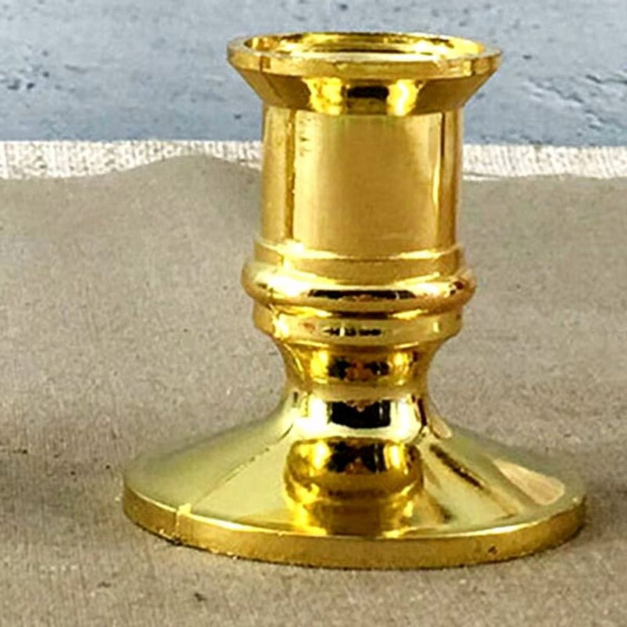 90PCS Gold Pillar Candle Base Taper Candle Holder Candlestick Christmas Decor