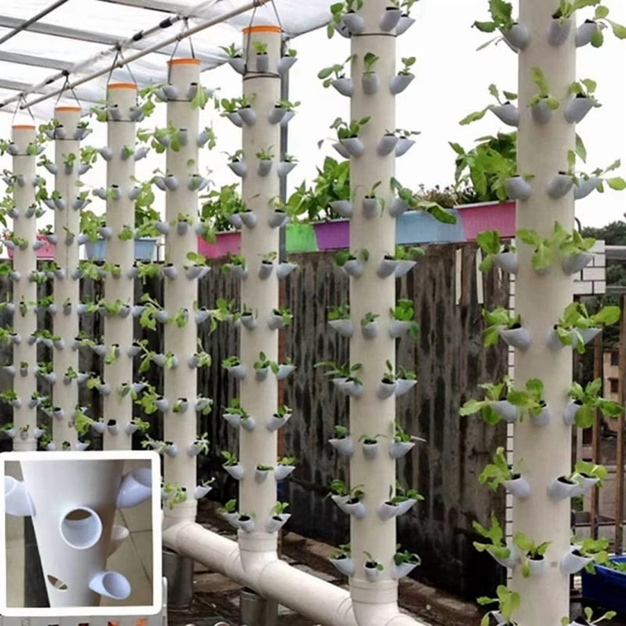 80X Hydroponic Vertical Tower Container DIY Hydroponic Planting Cup Flower Container Plant Growth Pot Cup