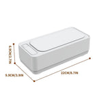 Portable Ultrasonic Cleaner Machine for Eyeglasses Jewelry Dentures Shaver Heads 45kHz High Frequency Vibration with USB Charging 2.7x3.9x8.7in