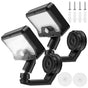 2Pcs Magnetic Solar Lights Outdoor with 3 Lighting Modes Dual Charging Modes ABS and IP65 Waterproof for Deck Patio RV