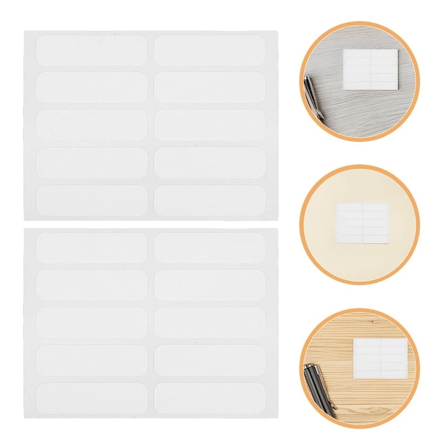 200Pcs No Iron Clothing Fabric Labels Writable White Stickers for Laundry and Camping Gear