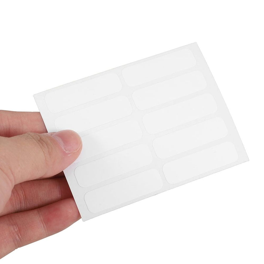 200Pcs No Iron Clothing Fabric Labels Writable White Stickers for Laundry and Camping Gear