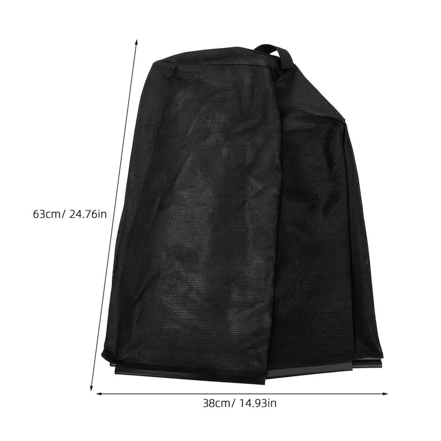 Universal Black Nylon Lawn Mower Grass Catcher Bag with Adjustable Drawstring for Easy Fit and Use