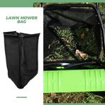 Universal Black Nylon Lawn Mower Grass Catcher Bag with Adjustable Drawstring for Easy Fit and Use