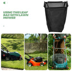 Universal Black Nylon Lawn Mower Grass Catcher Bag with Adjustable Drawstring for Easy Fit and Use